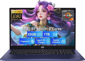 Portátil para Juegos NIMO 17.3", 8 Núcleos AMD Ryzen 7 6800H 680M 32GB DDR5 RAM 1TB SSD - Imagen 1 de 7