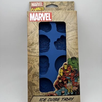 Marvel Comics Heroes Ice Cube Tray Mold Iron Man Hulk Captain America - Image 1 of 2