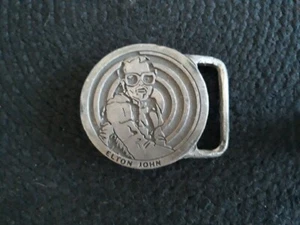 Hebilla de cinturón de peltre fundido vintage Elton John. ¡Envío gratis!! - Imagen 1 de 5