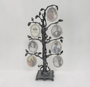 Árbol de fotos familiar de peltre Burnes of Boston con 7 marcos para 14 fotos - Imagen 1 de 14
