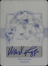 2011 Leaf Legends of Sport Printing Plates Black #BA87 Wade Boggs Auto/1