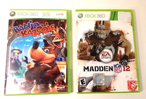 (2) Xbox 360 Banjo-Kazooie Muttern & Schrauben Madden 12 NFL Videospiel beide mit Hülle - Bild 1 von 9