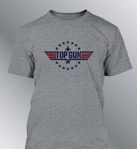 tee shirt TOP GUN film culte Tom Cruise années 80 avions armée de l'air USA - Imagen 1 de 3