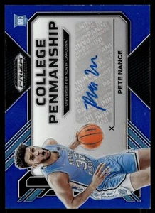 2023-24 Prizm Draft Pete Nance College Penmanship Blue /125 AUTO RC # CP-PNC - Picture 1 of 2
