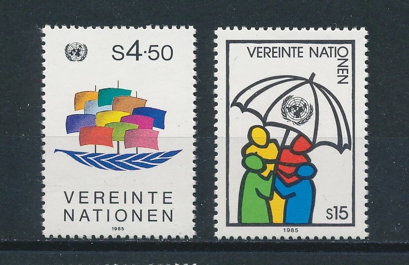Naciones Unidas Viena 50-1 MNH, Barco y Paz, 1985 Foto 1 de 1