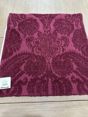Pottery Barn Colette Pillow Cover Wine 22" sq Chenille - Image 1 of 2
