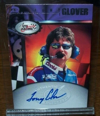 TONY GLOVER 1997 SCOREBOARD AUTOGRAPH RACING AUTOGRAPHED CARD - Image 1 of 2