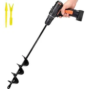 Garden Auger Spiral Drill Bit Planting Post Hole Digger Planter Bulb 17.7" X 1.6 - Picture 1 of 5