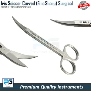 Surgical Iris Scissor Curved Animal Pet Grooming Dog Cat Veterinary Surgical - Picture 1 of 8