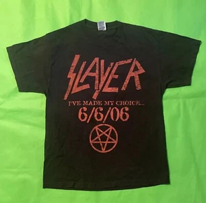 Vtg Slayer T Shirt 6/6/06 Med I've Made My Choice Delta Ltd Fan Club Issue 666 - Picture 1 of 4