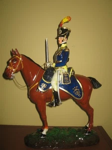 Sitzendorf Porcelain Soldier - Officer of 12th Lights Dragoons Review order 1815 - Picture 1 of 12
