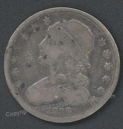 USA 1833 Capped Bust 25c Quarter Silver 108386 Cover