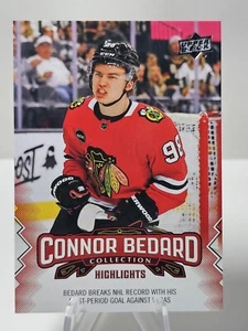 2023-24 UpperDeck Connor Bedard Collection Highlights #16 Chicago Blackhawks RC  - Picture 1 of 2