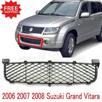 New Front Center Bumper Lower Grille For 2006-2008 Suzuki Grand Vitara Plastic Foto 1 de 4