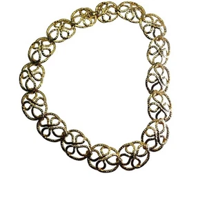 Vintage Monet goldfarbene Gliederkette Statement - Bild 1 von 6