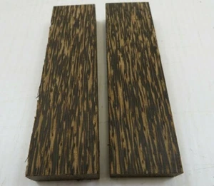 Black Palm Knife Scale/Tool Handle Blanks Book Matched Set 5" x 1-1/2" x 3/8" - Picture 1 of 5
