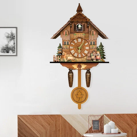 Cuckoo Clock Watch Gifts Wall Clock Hanging Clock Timer Home Decor Vintage Cover