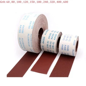 100mm Aluminum Oxide Emery Cloth Roll Sandpaper 60 80 120 240 320 400 1000 Grit - Picture 1 of 7