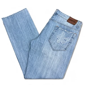 Vintage Y2K Zoo York Jeans Mens Size 38x32 Light Wash Blue Pocket Logo Skater - Picture 1 of 14