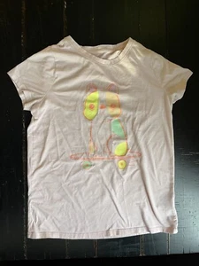 Cat & Jack Mädchen T-Shirt Large (L) 10/12 rosa Französische Bulldogge - Bild 1 von 5