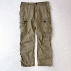 Y2k Old Navy Cargo Pants Mens 33X28.5 Loose Straight Grunge Skater Khaki