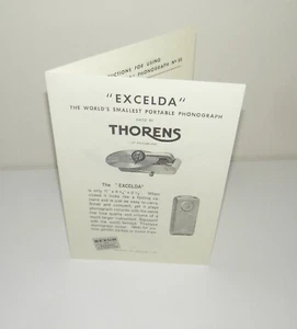 Instrucciones de reproducción del fonógrafo para cámara Thorens Excelda - Imagen 1 de 3
