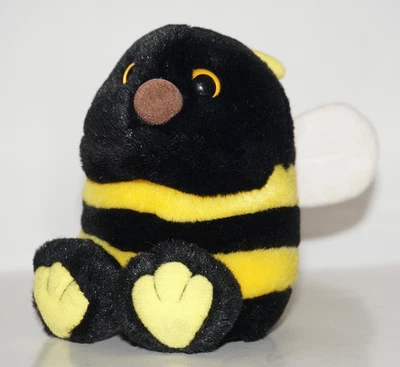 SWIBCO Small Black & Yellow Bean-Butt Plush Bumble Bee 4.5" - Image 1 of 4