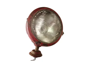 Fog driving spot light machinery headlight red tractor truck vintage retro  X194 - Picture 1 of 13