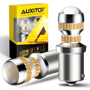 AUXITO 1156 7506 3497 LED Rear Turn Signal Blinker Light Bulbs Kit Amber 3000K - Imagen 1 de 10