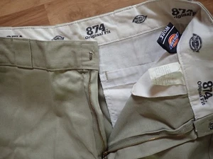 PANTALONE DA LAVORO KAKI nuovo vecchio stock UOMO 34x29,5 DICKIES ORIGINALE 874 spedizione gratuita - Foto 1 di 4