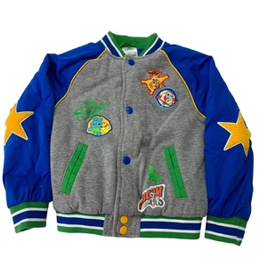 Disney Pixar Toy Story 4 Kids Sz 4 Small Varsity Puffer Jacket Woody Buzz Forky - Picture 1 of 8