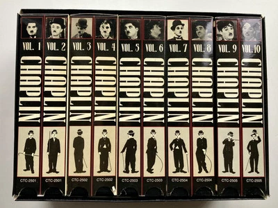 Chaplin: The Collectors Box Set (VHS, 1993) Classic Black and White Silent Films - Image 1 of 4