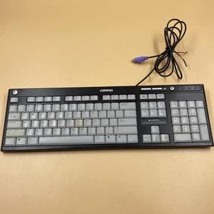 Compaq keyboard With Sub Cord Black Footed Model 5137 / TESTED/ PS/2 Connector - Picture 1 of 9