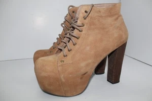 Jeffrey Campbell Lita in Beige Suede Ankle Boots in Size 11M - Picture 1 of 8