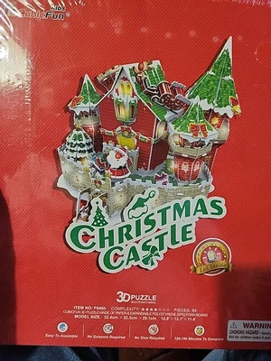 Christmas Castle 3D Puzzle New 84 Pieces CubicFun Cubic fun Kids - Image 1 of 3