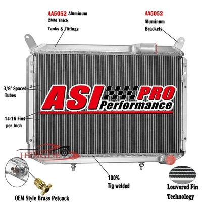 3 Row Aluminum Radiator For 1984-1988 1985 1986 Nissan 300ZX 3.0L V6 CC762 - Image 1 of 4