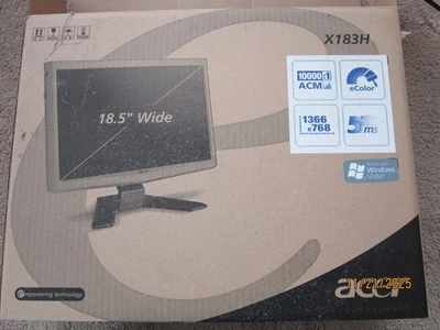 Acer X183H 18.5"  LCD Monitor Widescreen Black VGA 16:9 5ms X183Hb ET.XX3WP.001 - Image 1 of 4
