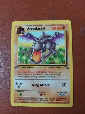 Pokémon.  Aerodactyl.  16/62.  1st Edition.  Near Mint! - Image 1 of 2
