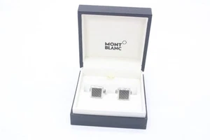 T Boxed Vintage Genuine Montblanc 10 LFS Steel Cufflinks - Picture 1 of 7