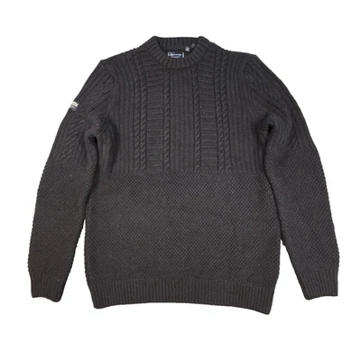 Superdry Jersey Mujer 2XLARGE Negro Punto Cable Suéter Cuello Redondo Talla 2XL Foto 1 de 4