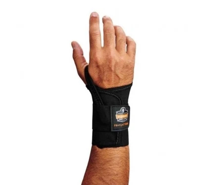 Ergodyne ProFlex 4000 Wrist Single Strap Brace Support- Black- Right Hand SMALL - Image 1 of 2