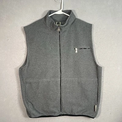 Russell Athletic Fleece Vest Adult 2XL XXL Gray Full Zip Sleeveless Mens - Image 1 of 4