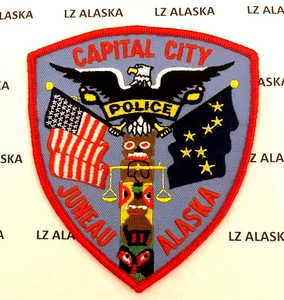 JUNEAU POLICE CAPITAL CITY SCHULTERÄRMEL PATCH (PD7) ALASKA - Bild 1 von 3