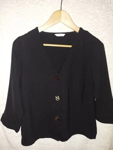 Ladies Size 8 Black Blouse Shirt Top Brand New Without Tags Great Quality Lovely - Picture 1 of 3