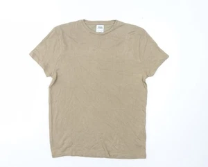 Zara Unisex Adults Brown Short Sleeve Jumper - Picture 1 of 12