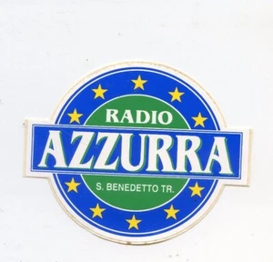 ADESIVO CON VELINA - RADIO AZZURRA - VERDE - 8X6 CM - Foto 1 di 1