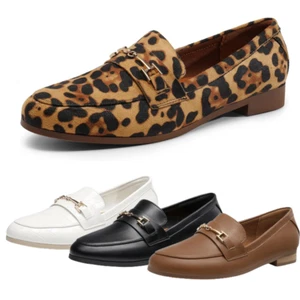 Women Casual Slip On Close Toe Comfortable Office Work Loafer Flat Shoes - Picture 1 of 31