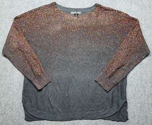 United States Sweaters Womens XL Gray Rainbow Crew Neck Long Sleeve Pullover New - Picture 1 of 10