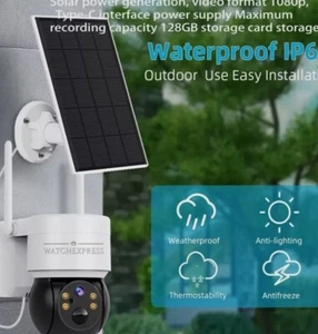 Telecamera Esterna con Pannello Solare Videocamera Sorveglianza ICSEE - Foto 1 di 4