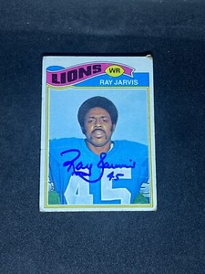 Ray Jarvis 1977 Topps #404 Detroit Lions Falcons Auto Autographed Signed Card